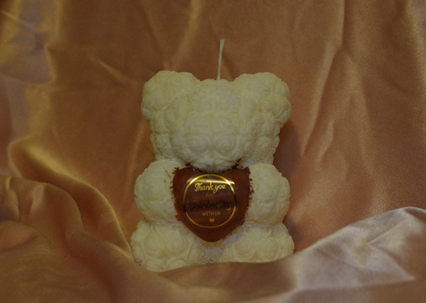 The Big Love Bear candle