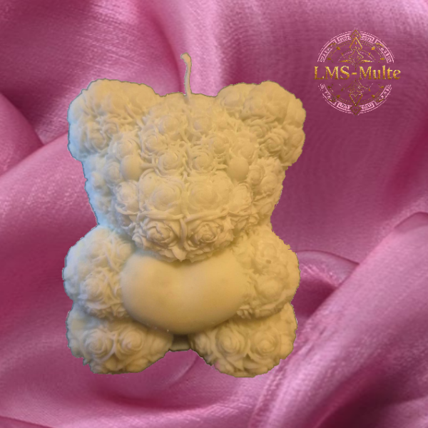 The Big Love Bear candle